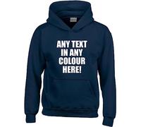 Edward Sinclair Personalised Any Text in Any Colour Medium Black Hoodie with Chosen Font/Colour/Text