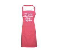 Edward Sinclair Personalised It's Always Wine O'clock in 'NAME' Kitchen Fuchsia Apron with White Print