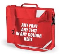 Edward Sinclair | Personalised Red | Any Text | Book Bag | (Please Goto Add Gift Options Enter name in FreeGiftMessageBox or send message to the seller once purchased)