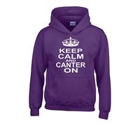 Edward Sinclair Purple Hoodie M(12/14) 'Keep Calm and Canter On'