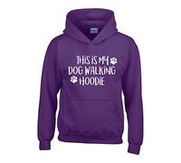Edward Sinclair | S | This is My Dog Walking Hoodie | Purple | White Print