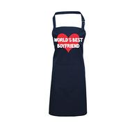 Edward Sinclair World's Best Boyfriend' Navy Apron with White & Red Print