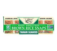 Edward & Sons, Baked Whole Grain Brown Rice Snaps, Tamari Seaweed, 3.5 oz (100 g)