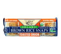 Edward & Sons, , Baked Whole Grain Brown Rice Snaps, Toasted Onion, 3.5 oz (100 g)