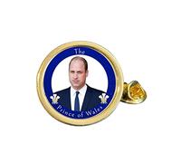 Edward The Prince of Wales Gold Plated Domed Lapel Pin Badge in Bag