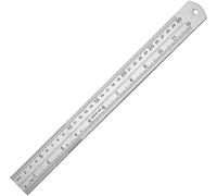Edward Tools 12 Inch Metal Ruler - Stainless Steel SAE and MM - Straight Edge has Inches and Millimeters - 1 Foot Length - for School, Office Contractor, Home Use (1)