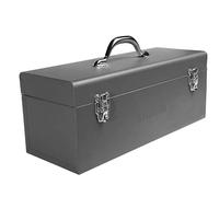 Edward Tools 17" Metal ToolBox - Heavy Duty Portable Tool Box with Organizer Tray and Handle - Solid Metal Locking Latches - Scratch Resistant Finish