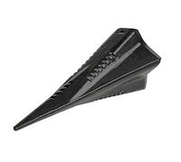 Edward Tools Diamond Wood Splitting Wedge - 4 LB Steel 4 Way Log Splitter - Torpedo/Grenade Wedge Design Splits Firewood into 4 Pieces - Less Effort Manual Maul Log Splitting