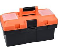 Edward Tools Heavy Duty Plastic Tool Box 14” - Small Top Accessory Boxes - Grip Handle - Removable Organizer Tools Tray - Secure Latch Locking Lid - Sturdy Frame