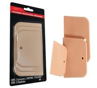 Edward Tools Plastic Spreader Set - 3 Sizes for Applying Body Fillers, Putties, Bondo Epoxy, Spackle, Caulk, and Glaze - Flexible + Reusable with Smooth Clean Edge - Automotive, Home, and DIY Tools