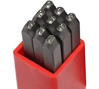 Edward Tools Steel Number Stamps 3mm - 0 to 9 - for Marking Wood or Metal - Heavy Duty Chrome Vanadium - Included Carrying Case