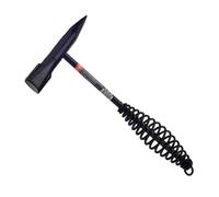 Edward Tools Welding Chipping Hammer - Heavy Duty 17 oz Slag Hammer with Chisel Head and Slag Removal Tool - Coil Spring Handle for Buffer - Forged Fine Steel