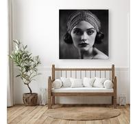 Edwardian Ballerina Portrait Canvas Warren Reed - Designer Black W30 inch x H30 inch