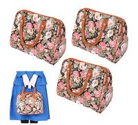 Edwardian Nanny Bag Fancy Dress Accessory - Floral Patterned Bag for Fancy Dress Costumes - Pack of 4