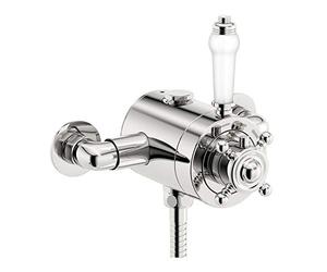 Edwardian Traditional Dual Control Thermostatic Exposed Shower Mixer Valve