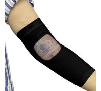 EDWERD PICC Line Cover with Mesh Window - Arm Sleeve for Upper or Lower Arm, Non-Slip Silicone Gasket, Comfortable IV & Cast Protector, 1 Pc (L)