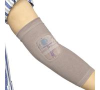EDWERD PICC Line Cover with Mesh Window - Arm Sleeve for Upper or Lower Arm, Non-Slip Silicone Gasket, Comfortable IV & Cast Protector, 1 Pc (L-Brown)