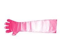 EDWERD Veterinary Rectal Examination Mittens for Cattle, Horses, Sheep Gastrointestinal Check Supply, 35.4"x 9.8", 100 Pcs (Pink)