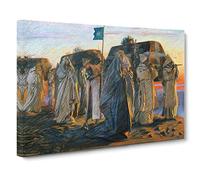 Edwin Austin Abbey Dirge of the Three Queens Canvas Print | Gallery Wrapped 30mm Frame Wall Art | 20x14 inches | Ready to Hang | Classic Architecture Picture | Living Room Bedroom Lounge Office