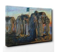 Edwin Austin Abbey Dirge of The Three Queens Canvas Print | Gallery Wrapped 30mm Frame Wall Art | 30x20 inches | Ready to Hang | Modern Architecture Picture | Living Room Bedroom Lounge Office