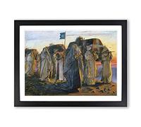 Edwin Austin Abbey Dirge of the Three Queens Classic Painting Framed Print | A2 Black Framed Wall Art | Ready to Hang | Classic Historical Picture | Living Room Bedroom Lounge Office