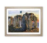 Edwin Austin Abbey Dirge of the Three Queens Classic Painting Framed Print | A2 Oak Framed Wall Art | Ready to Hang | Classic Historical Picture | Living Room Bedroom Lounge Office
