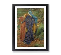 Edwin Austin Abbey In Awe Classic Painting Framed Print | A2 Black Framed Wall Art | Ready to Hang | Classic Historical Picture | Living Room Bedroom Lounge Office