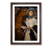 Edwin Austin Abbey in The Choir Framed Print | A2 Walnut Framed Wall Art | Ready to Hang | Modern Nature Picture | Living Room Bedroom Lounge Office