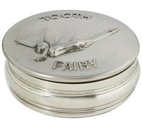 Edwin Blyde 90990 & Co Children's Tooth Fairy Design Trinket Box, 50 mm, Pewter, 7.5 x 7.5 x 3 cm
