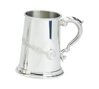 Edwin Blyde & Co 1 Pint Tankard with Solid Metal Base - Rolled Celtic/Thistle - Standard handle, Pewter