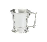 Edwin Blyde & Co Children's Can Tapered Shape with Ornate Celtic Wire and Royal Handle, Pewter, 9.5 x 9.5 x 9.5 cm