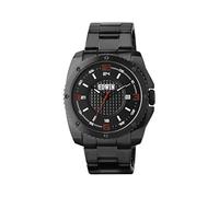 Edwin Emerge Men's 3 Hand-Date Watch, Black Stainless Steel Case and Band