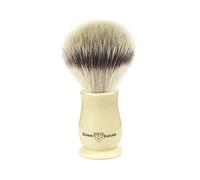 Edwin Jagger Chatsworth Imitation Ivory Shaving Brush (Synthetic Silver Tip)