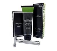 Edwin Jagger Chrome Lined DE89L Safety Razor with Aloe Vera Shaving Cream Tube