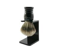 Edwin Jagger Super Badger Shaving Brush with Drip Stand - Medium, Imitation Ebony