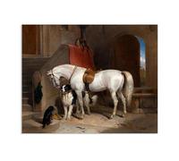 Edwin Landseer Canvas Print Wall Art Favourites the Property of Hrh Prince George Painting on Canvas edwin landseer Poster Picture for bedroom living room artwork wall decor80x60cm(31x24in)Frameless