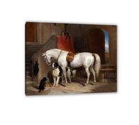 Edwin Landseer Canvas Print Wall Art Favourites the Property of Hrh Prince George Painting on Canvas edwin landseer Poster Picture for bedroom living room artwork wall decor80x60cm(31x24in)Framed