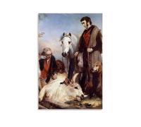 Edwin Landseer Paintings Wall Art Poster Prints Death of The Wild Bull Painting On Canvas Wall Art Scroll Picture Print Living Room Walls Decor Homes Unframe 16x24inch(40x60cm)