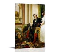 Edwin Landseer Paintings Wall Art Poster Prints Windsor Castle in Modern Times Queen Victoria And Her Family Picture Print Wall Art Painting Canvas Artworks Gift Idea Room Aesthetic Frame 24x36inch(60