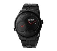 Edwin Vintaged Men's Dual Time Watch, Stainless Steel Case with Stainless Steel Band