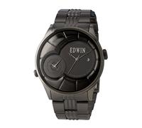 Edwin Vintaged Men's Dual Time Watch, Stainless Steel Case with Stainless Steel Band