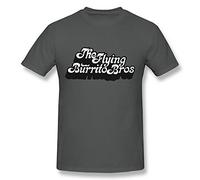 Edwina Erin Men's The Flying Burrito Brothers Band Motorcycle Logo Black T Shirt Medium