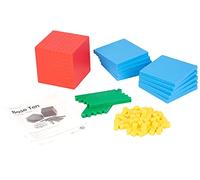Edx Education Base 10 Educational Blocks Set, Maths Learning Resources, Math Counting Toys, STEM Educational Game, Number Blocks for Early Learning & Development , Hands-On Learning, 121 Pcs