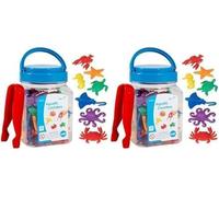 edxeducation Aquatic Counters - Mini Jar - Set of 42 - Learn Counting, Colours, Sorting and Sequencing - Early Years Maths Resource (Pack of 2)
