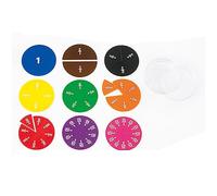 edxeducation Fraction Circles - Set of 51 - 9 Values and Colours - Teach Fraction Equivalents and Parts to Whole