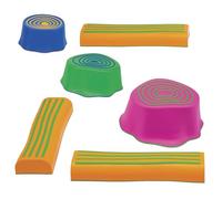 edxeducation Step-a-Trail | 6 Piece Backyard Obstacle Course for Kids | Indoor and Outdoor | Build Coordination and Confidence | Physical and Sensory Play