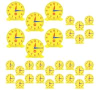 edxeducation Student Clocks | Set of 6 | Clock for Kids Learning to Tell Time | Analog With Movable Hands to Teach Children Minute and Hour Relationships (Pack of 5)
