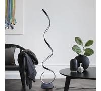EDXTNKQC 3 Color Modern Temperatures Ring Curve Spotlight, Dimmable Corner Vertical Spiral Floor Lamp, Background Wall Atmosphere Reading Lamp(Black)