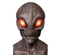 EDXTNKQC Art Statue - Creepy Full Head Costume Accessory，Realistic Alien Latex Mask For Halloween Party(#5)