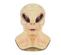 EDXTNKQC Art Statue - Creepy Full Head Costume Accessory，Realistic Alien Latex Mask For Halloween Party(#2)